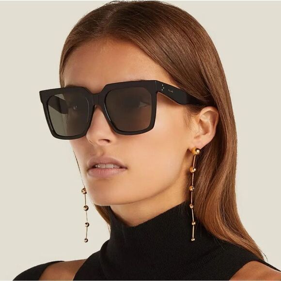 NEW Celine CL4055IN 93B Transparent Green Gradient Square Oversized Sunglasses - Picture 10 of 12